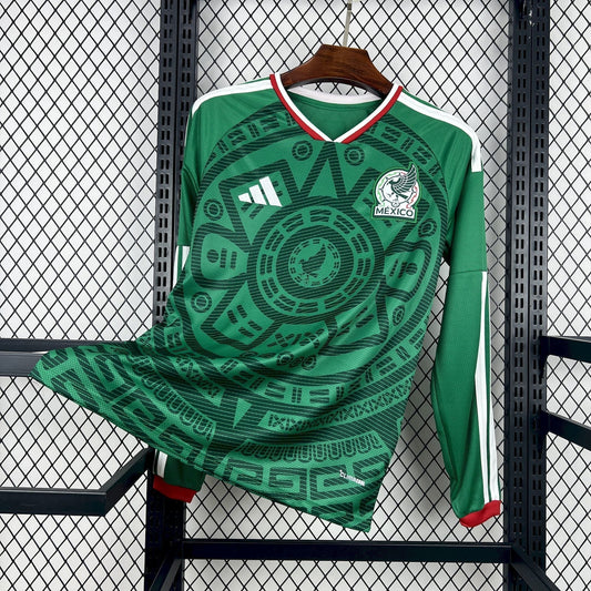 Camiseta de manga larga del uniforme local de México para la Copa Mundial 2026