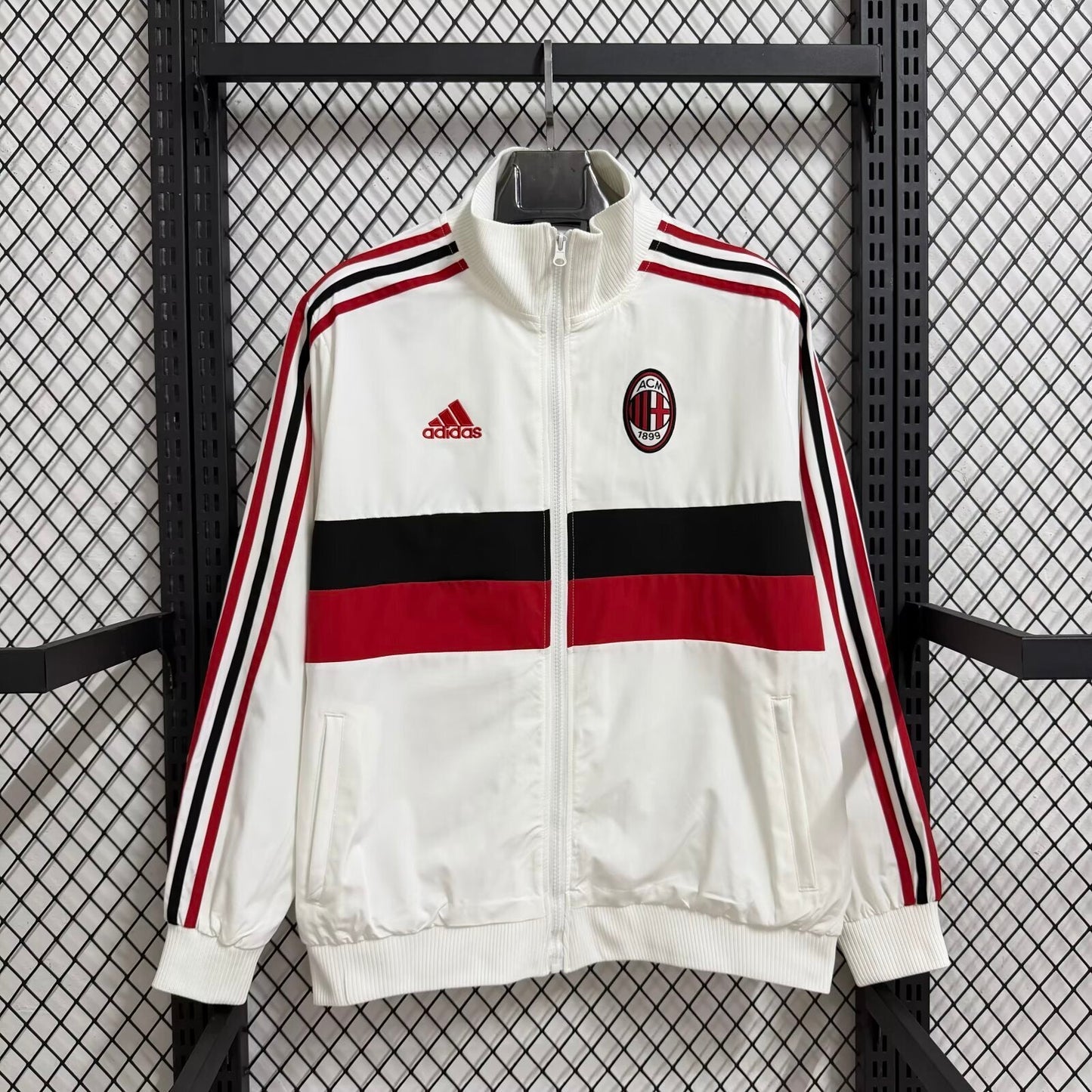 Cortavientos Retro AC Milan (Blanco)