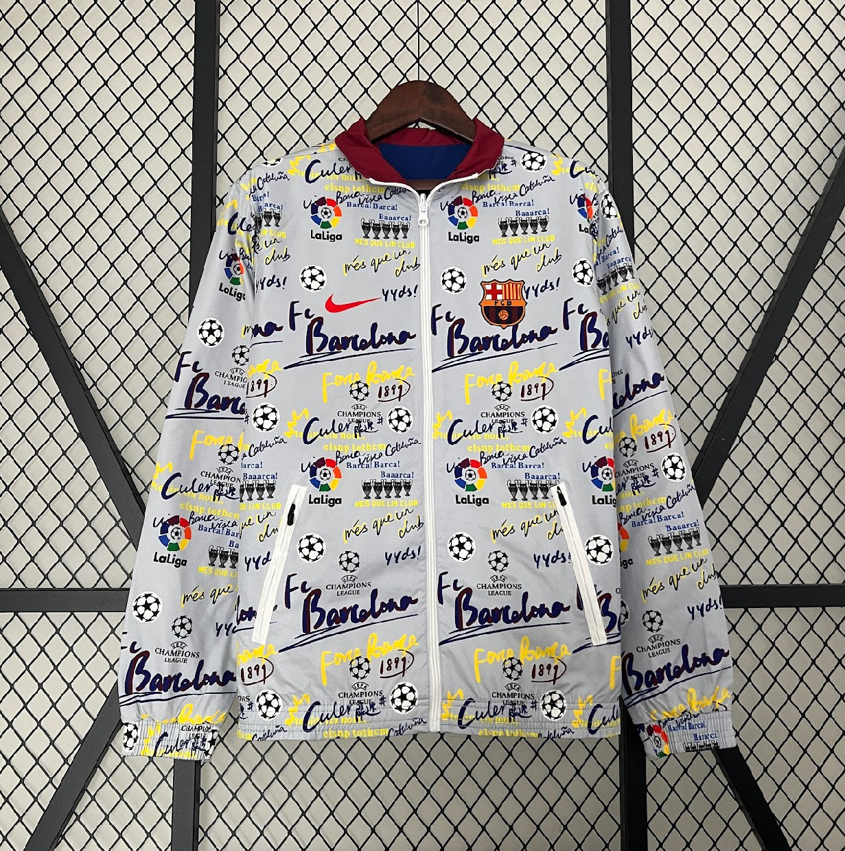Cortavientos reversible del Barcelona (gris)