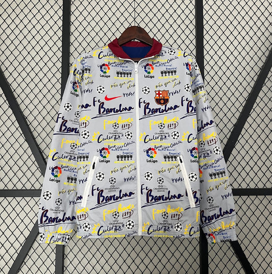 Cortavientos reversible del Barcelona (gris)