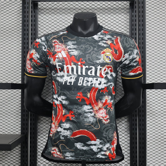 Camiseta del Real Madrid Dragón (Negra y Roja)