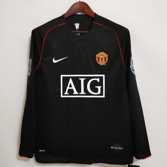 07-08 Manchester United Away Long Sleeve Retro Jersey