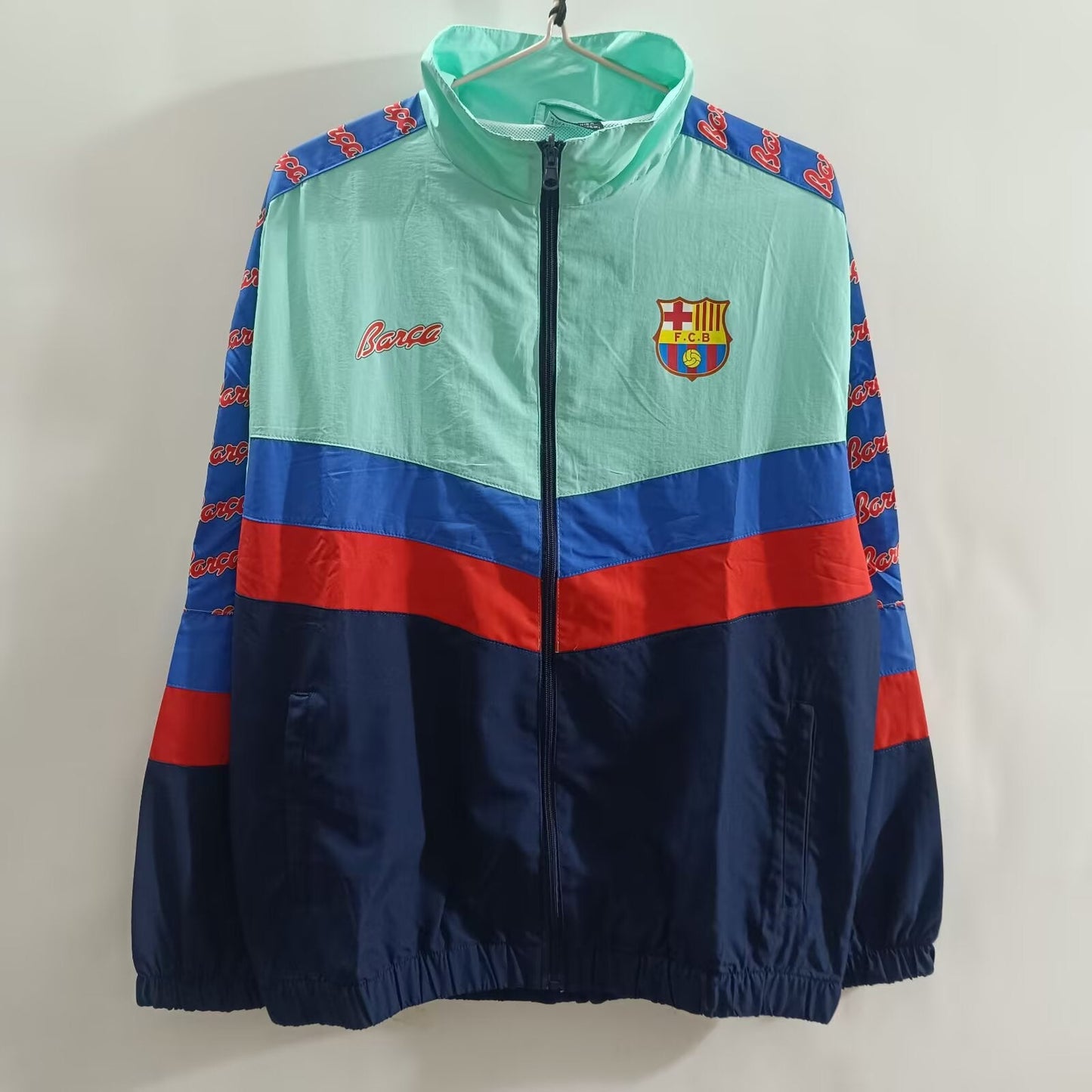 Cortavientos retro del Barcelona (azul)