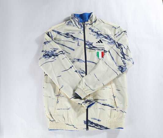 Cortavientos reversible de Italia (mármol y azul)